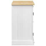 Sink cabinet with Shelf White 73 x 33 x 60 cm Solid Pine Wood 42024957