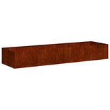 Garden Planter Rusty 280 x 80 x 40 cm 860765