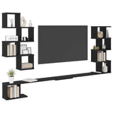 Wall-Mounted TV Shelf Black Oak 180 x 15 x 94 cm 8012293