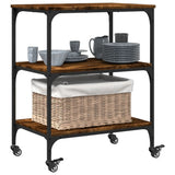 Kitchen Trolley Smoked Oak 60x41x76 cm Engineered Wood 842303