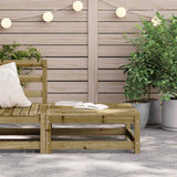 Garden Footstool Brown Treated solid pine wood Medium Modular 837941