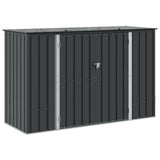 Garden Storage Box Black 214 x 82 x 132 cm Steel 42011285