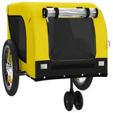 Pet Bike Trailer Yellow and Black Oxford Fabric and Iron 94022