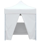 Professional Folding Party Tent with 4 Sidewalls 2x2 m Steel White 48888
