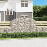 Arched Gabion Basket 200x30x120/140 cm Galvanised Iron 153466