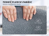 Teddy Fleece Office Chair with Wheels - Grey T3398P425005