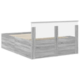 Bed Frame Grey Sonoma 140 x 190 cm Engineered Wood 3408576