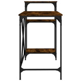 Desk with Shelves Smoked Oak 135x50x90 cm Engineered Wood&Iron 826711