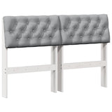 Upholstered Headboard Light Grey 120 cm Solid Pine Wood 879188