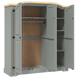Wardrobe Mexican Pine Corona Range 3 Doors Grey 282621