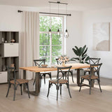 Dining Table Legs T-Shaped 2 pcs Natural Steel 70x35x cm Steel 4013059