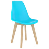 Dining Chairs 4 pcs Blue Plastic 289126
