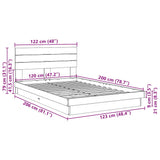 Bed Frame with Headboard without Mattress 120x200 cm Solid Wood Oak 3315742