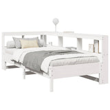 Bookcase Bed without Mattress White 90x190 cm Solid Wood Pine 3324443