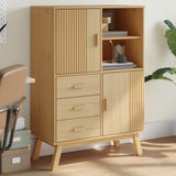 Highboard OLDEN Brown 85x43x125 cm Solid Wood Pine 358615
