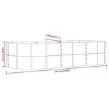 Garden Raised Bed Green 291x140x68 cm Galvanised Steel 319098