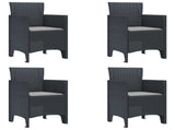 Garden Dining Set 5 pcs Anthracite Polypropylene 3378534