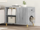 Cat House Grey Sonoma 72 x 42.5 x 70 cm Engineered Wood 8000686