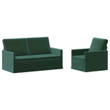Sofa Set 2 pcs Dark Green Velvet 3433205