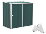 5.3 x 3.1ft Corrugated Steel Garden Shed - Green T3398P328410