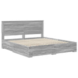 Bed Frame with Drawer with Headboard Manual Engineered Wood 3410288