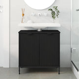 Bathroom Sink Cabinet Black 60.5 x 33.5 x 61 cm Engineered wood 883415