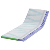 Mattress Topper White and Green 70 x 200 x 6 cm Jaquard Fabric 4106165