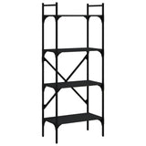 Bookcase 4-Tier Black 56x31,5x138,5 cm Engineered Wood 833338