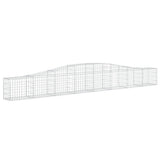 Arched Gabion Baskets 4 pcs 400x30x40/60 cm Galvanised Iron 3145789