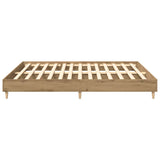 Bed Frame Artisan Oak Engineered Wood, Solid Pine Wood, Plywood 3329029