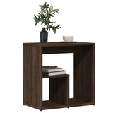 ZNTS Side Tables 2 pcs Brown Oak 50x30x50 cm Engineered Wood 840568