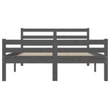 Bed Frame without Mattress Grey Solid Wood 140x200 cm 814821