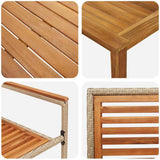 Garden Dining Set 7 pcs Beige Solid Acacia Wood 3365540