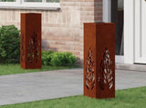 Solar LED Pathway Light 2 pcs Rusty Weathering Steel 879806