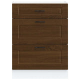 Kitchen Base Cabinet Porto Brown Oak Engineered Wood 854266