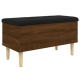Storage Bench Brown Oak 82x42x46 cm Engineered Wood 835081