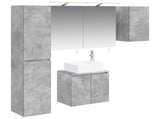 Bathroom Cabinet Set 5 pcs Concrete Grey Engineered Wood 3407314