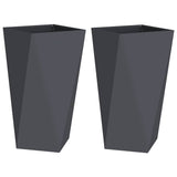 Planter 2 pcs Anthracite 40 x 40 x 75 cm Steel 883785
