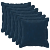 Cushion with Pillow HOUTEN 6 pcs Blue Microfiber Fleece 934805