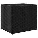 ZNTS Garden Planters 2 pcs Black 36x30x32 cm Poly Rattan 3210531