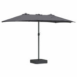 Garden Parasol Anthracite 385 x 209 x 244 cm Polyester 42003285