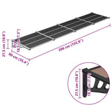 Door Canopy Black 396x90 cm Polycarbonate 153703