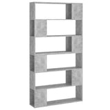 Book Cabinet Room Divider Concrete Grey 100x24x188 cm 3082075