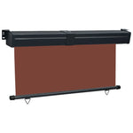 ZNTS Balcony Side Awning 175x250 cm Brown 48441