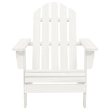 Garden Adirondack Chair with Ottoman&Table Solid Fir Wood White 315929