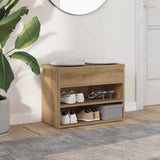 Shoe Bench Artisan Oak 60x30x45 cm Engineered Wood 856755
