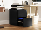 3-Drawer Steel Filing Cabinet with Lock - Black T3398P341253