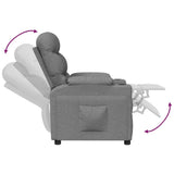 Recliner Chair Light Grey Fabric 348070