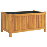 Garden Planter with Liner 80x42x40 cm Solid Wood Acacia 366435