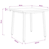 60 x 55 x 75 cm Solid Acacia Wood White Rectangular 937571